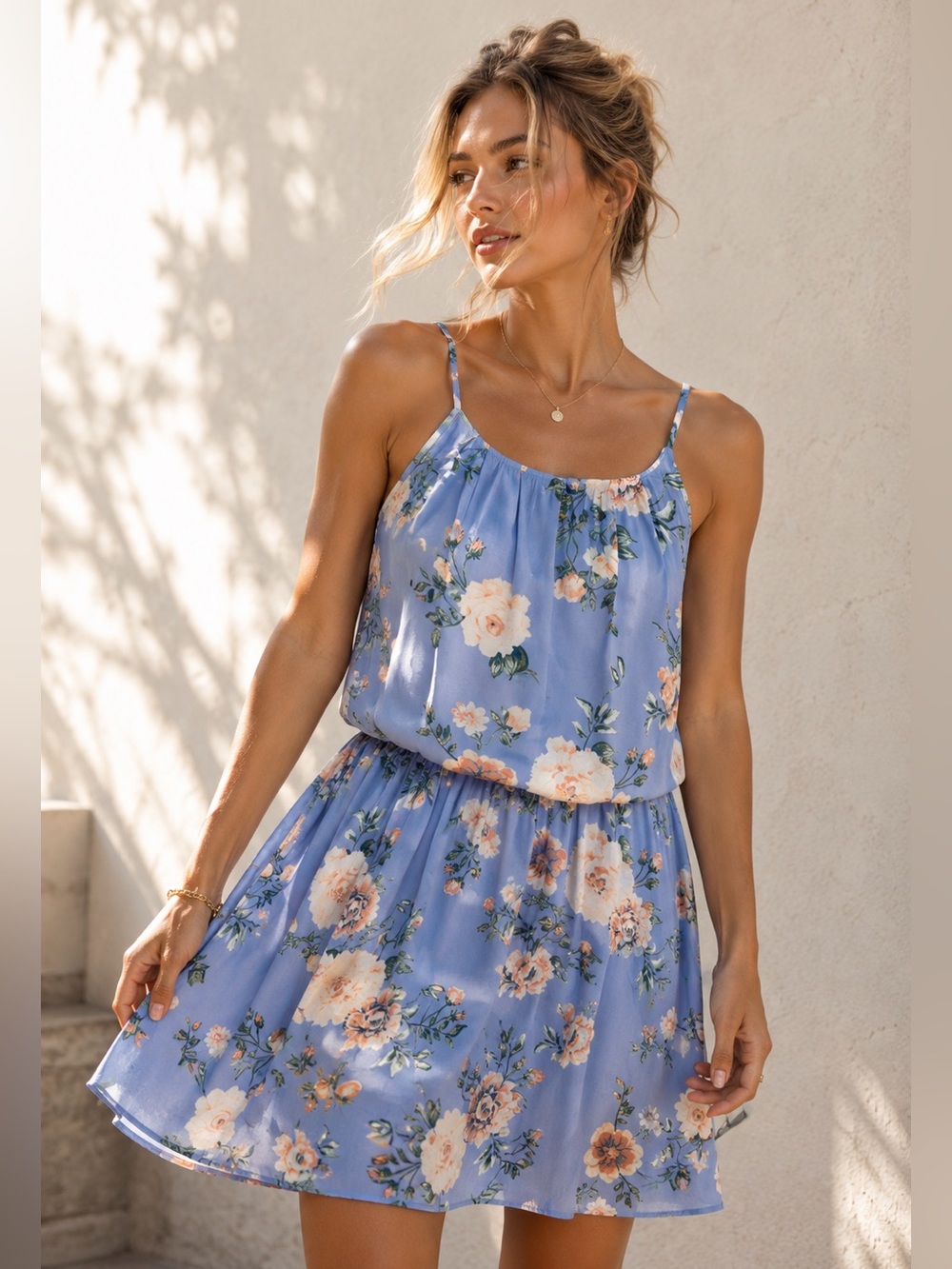 Blue Rain Floral Dress NWT Size S Sleeveless Fit & Flare Boho Spring